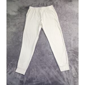 J Crew Sweatpants Sz S Beige Joggers Knit Fleece Pants Drawstring Pockets C10